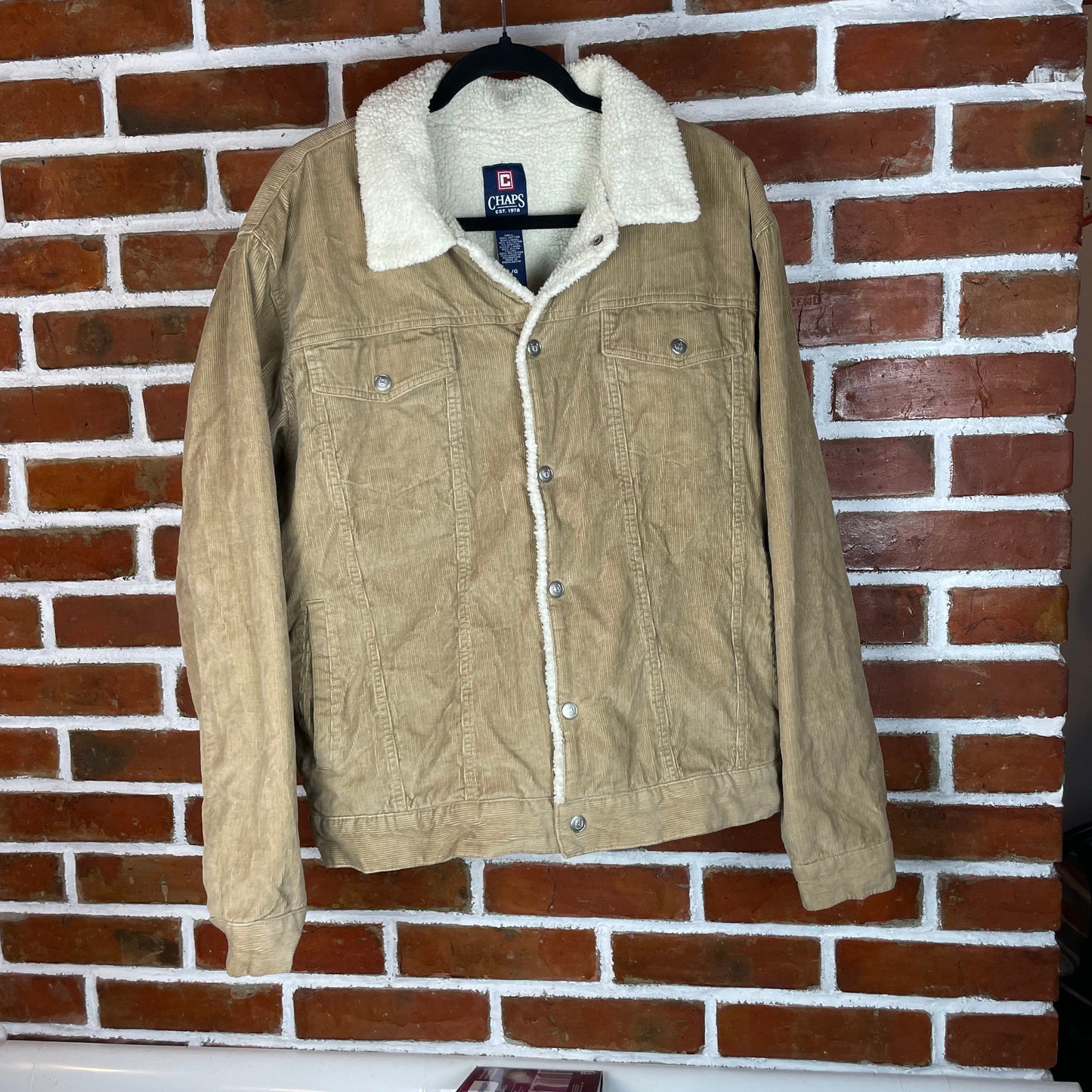 Kurtka Sztruksowa ocieplana baranek Chaps Ralph Lauren
